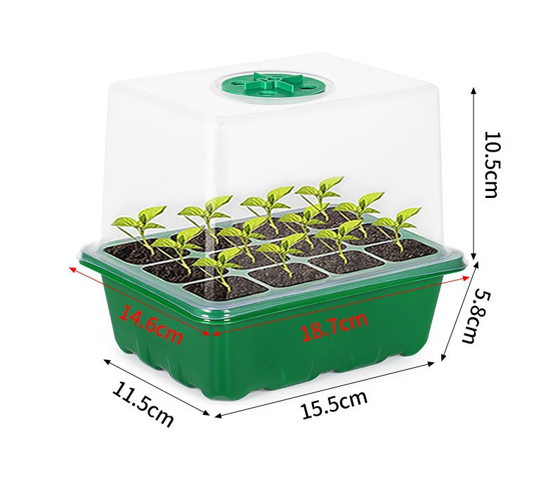 Gardening Greenhouse Plant Seed Starter Tray Kit with Adjustable LED Grow Light