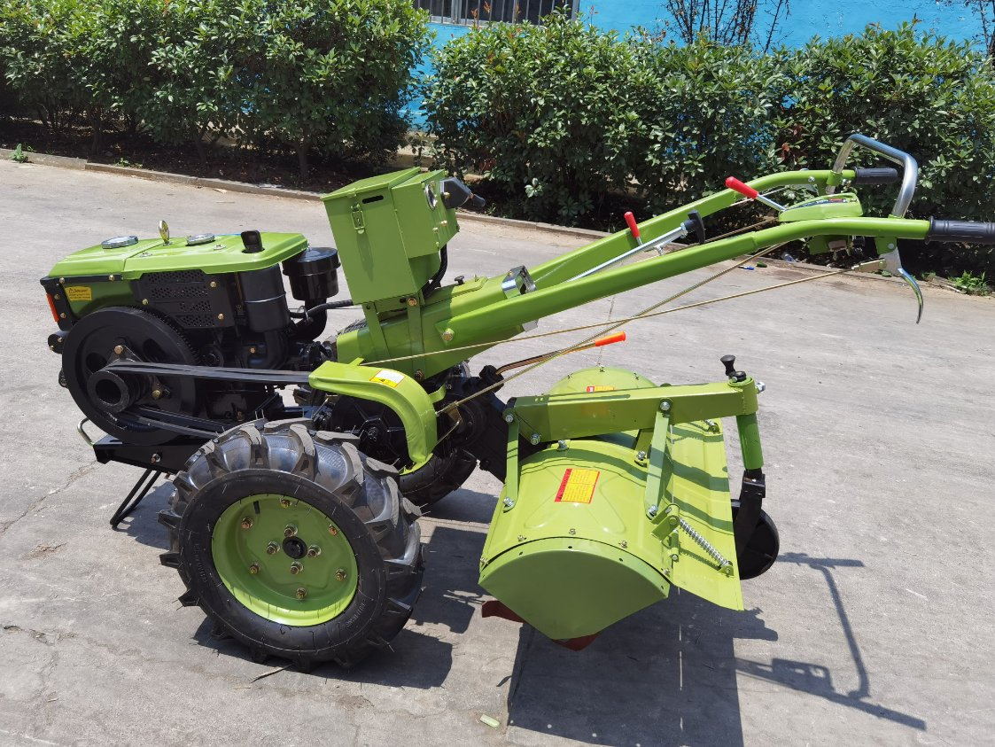 Electric Start Diesel Agricultural Farm Mini Hand Walking Tractors with Different Accessories