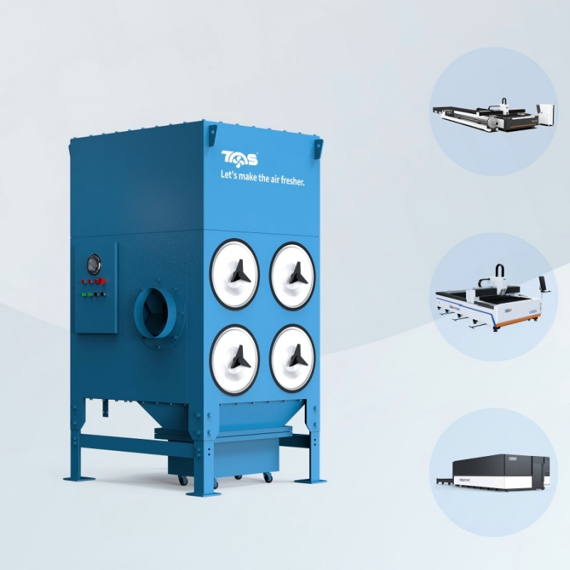 TMSC-4A Cartridge Pulse Jet Type Industrial Laser Dust Collector