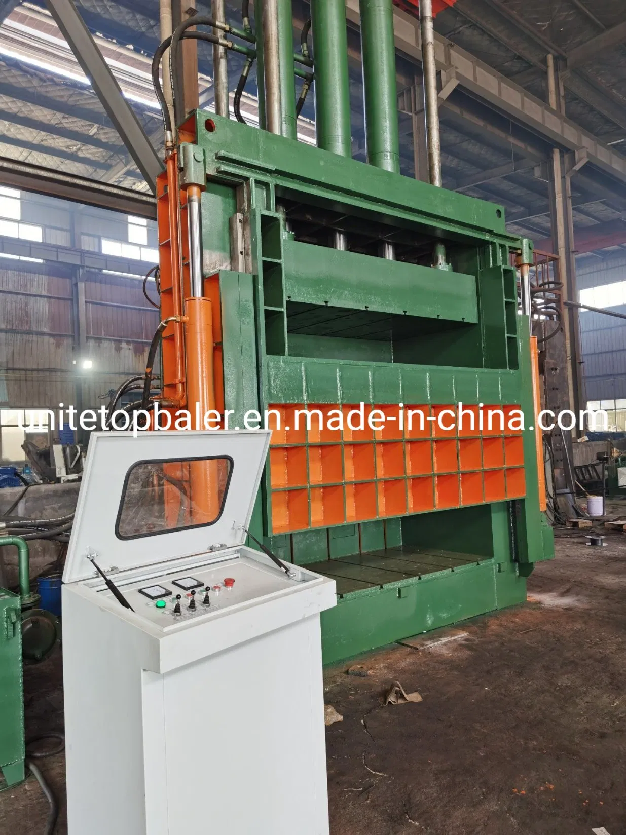 Vertical Baler Compactor Cardboard Cloth Plastic Bottles Baling Press Machine