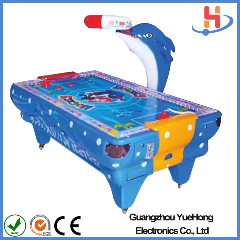 Mini Waterproof Fiberglass Dolphin Figure Small Air Hockey Table with IC Reader