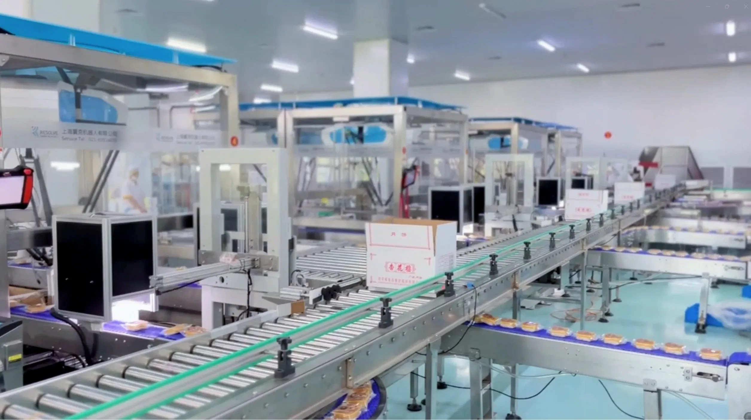 Large-Scale Automated Food Mooncake-Pouch Conveyor-Linked Integrated Delta Robot Case Packer