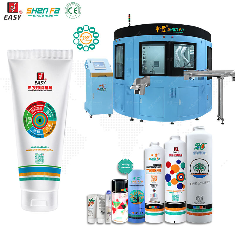 1-7 Colors Automatic Tube Screen Printing Machine with High Productivity and QC Inspection