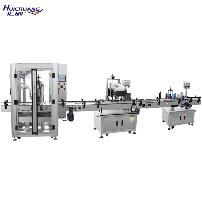 Automatic Two Nozzles Shampoo Liquid Soap Piston Filling Machine with Capping Labeling for Hand Sanitizer, Shower Gel, Body Lotion, Liquid Detergent