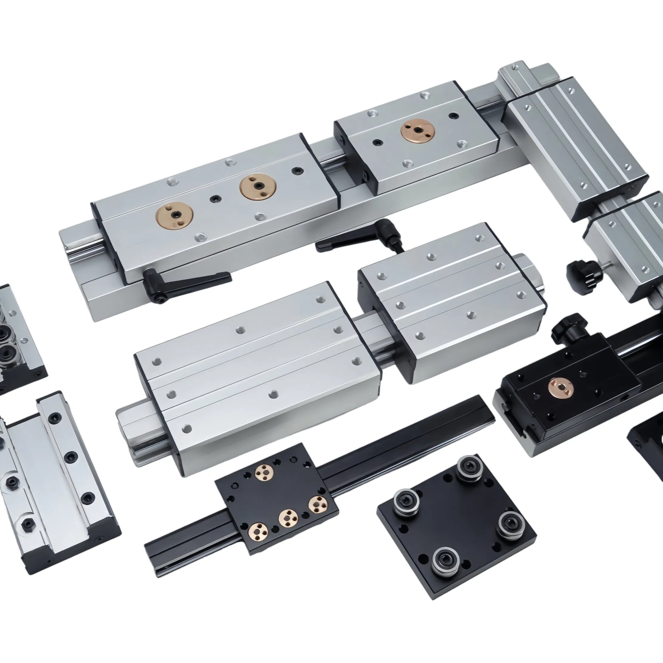 CNC Built-in Double Axis Aluminum Bearing Linear Motion Guide Sgr10 Sgr15 Sgr20 Sgr25 Locking Draweslide Block Dual Shaft Roller Wheel Guide Rail with Sgb 3/4/5