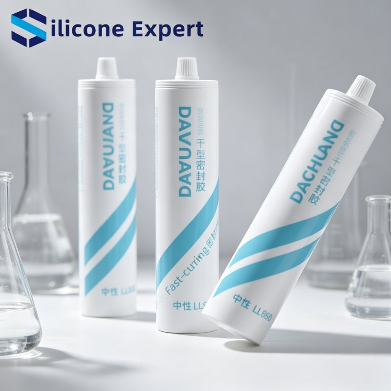 Composé d'encapsulation élastique en silicone monocomposant neutre à séchage rapide pour l'étanchéité et l'encapsulation