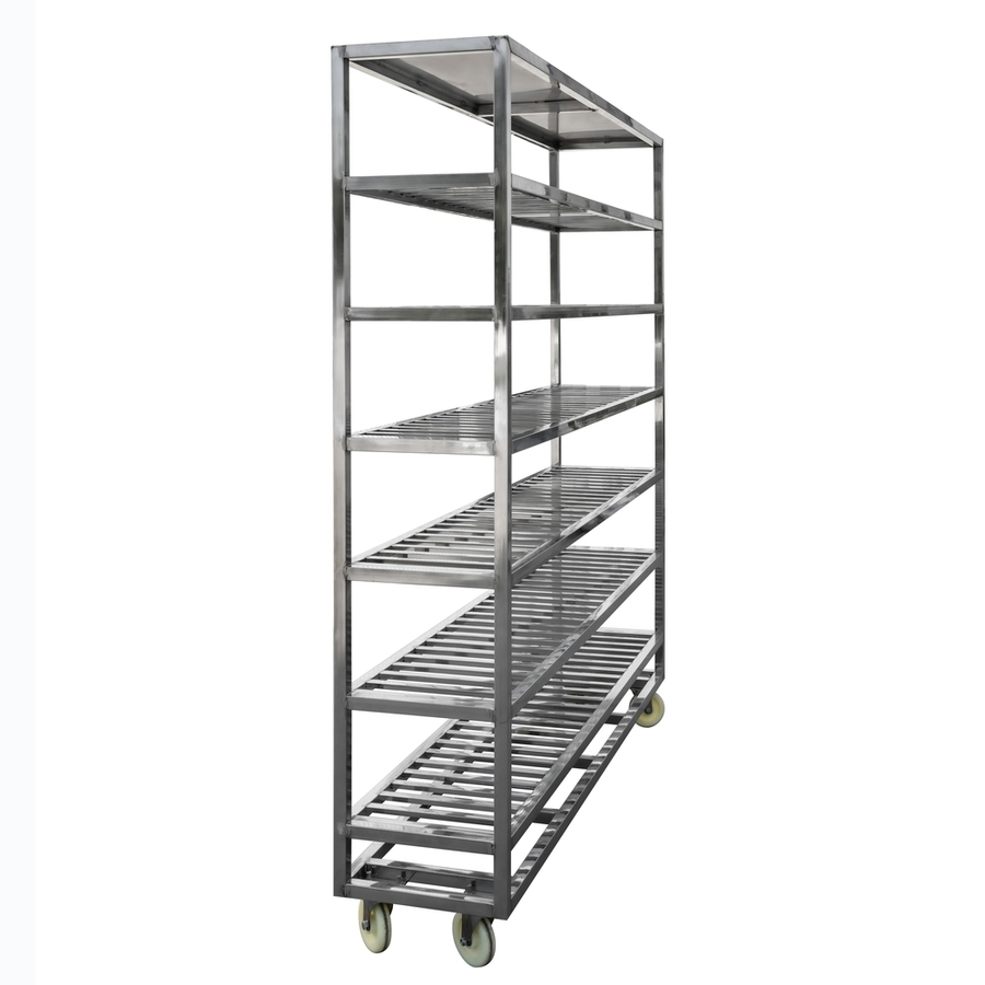 6-Tier Stainless Steel Mobile Kitchen Utility Serving Trolley for Pastry Shop