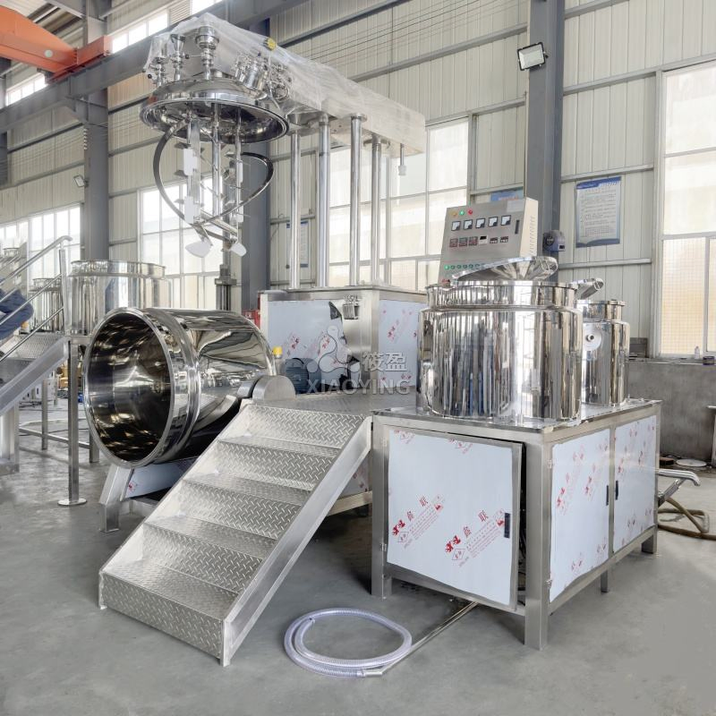 500L Hydraulic Lifting Cosmetic Mixing Homogenizer Emulsifier Paste Vacuum Emulsifying Mixer Machine