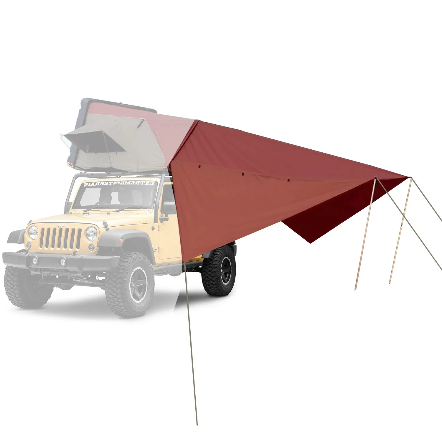 Off Road Travel Trailer Camper Removable Rooftop Tent Awning for SUV
