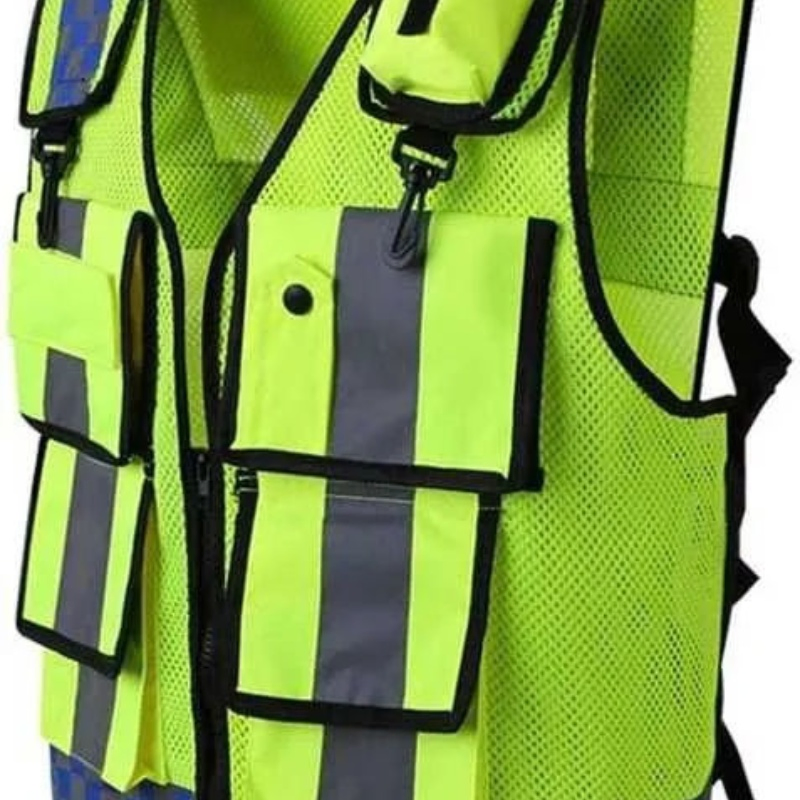 Custom Logo High Visibility Reflective Safety Vest with Pocket