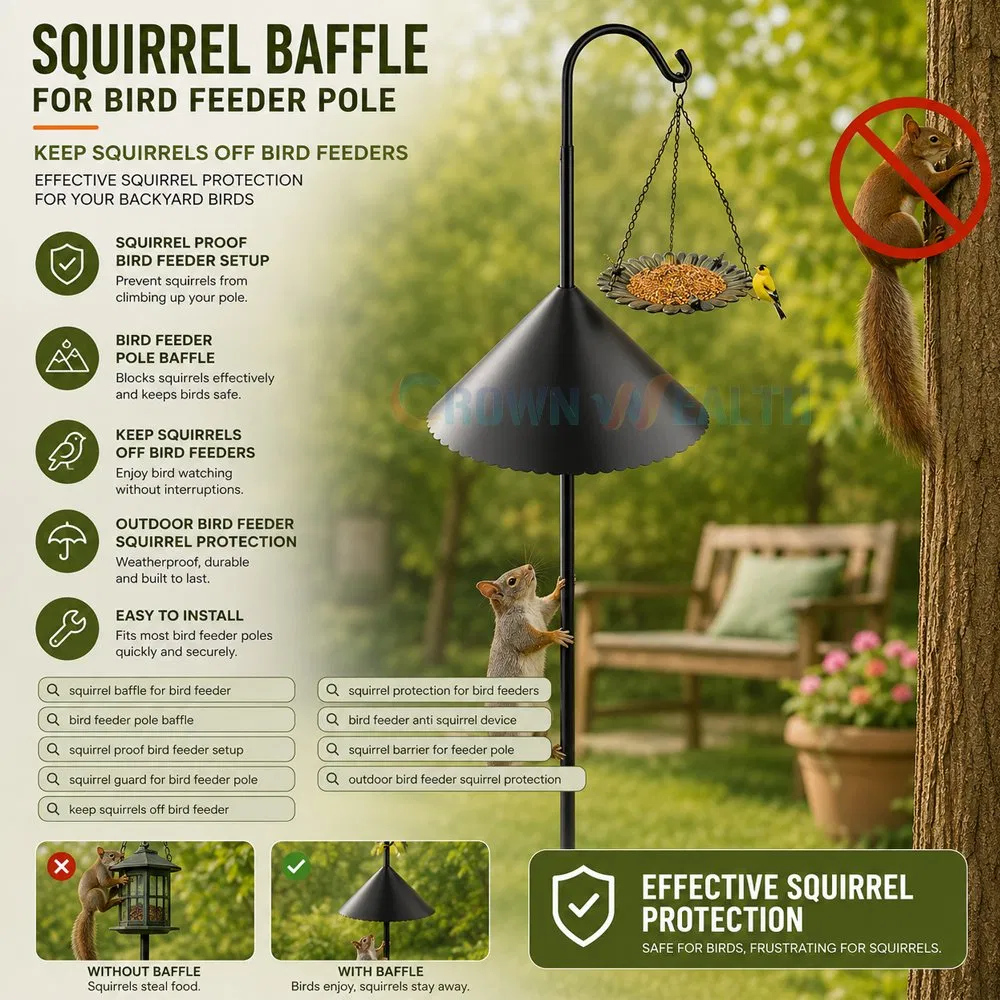 Anti Squirrel Climbing Repeller Guard Blocker Shield Squirrel Baffle for Bird Feeder