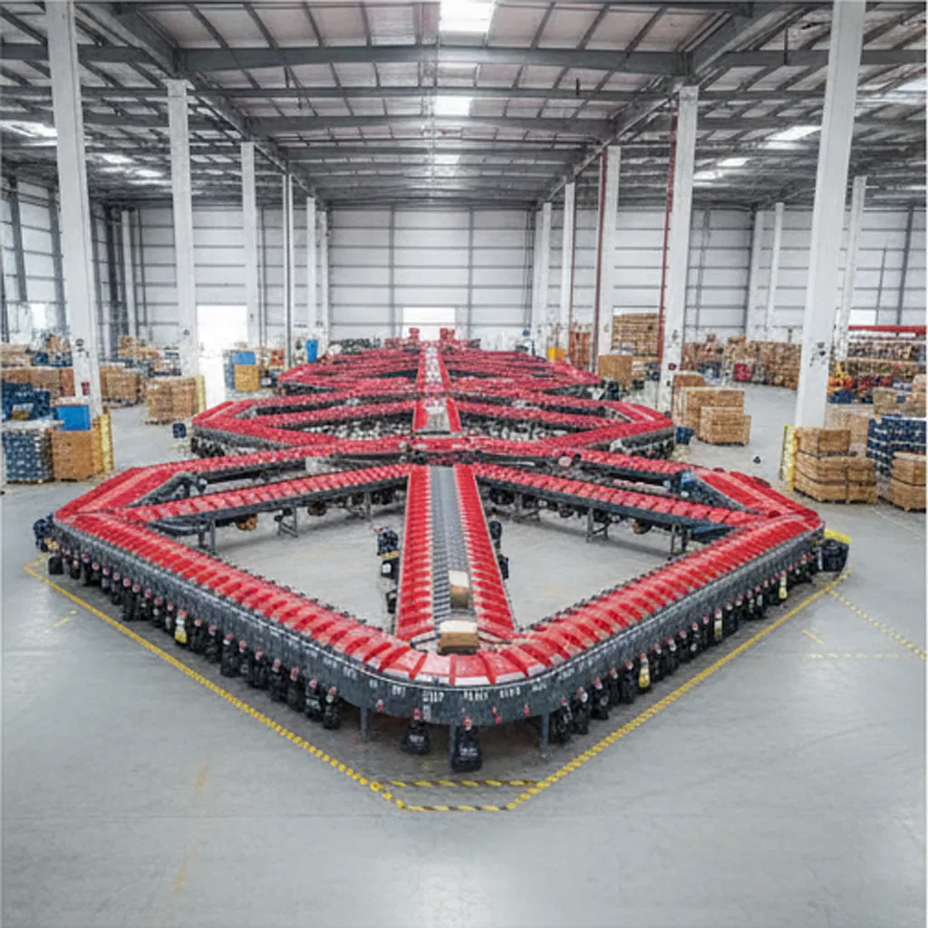 Automatische Quergurtsortiermaschine für globale Logistiklösungen