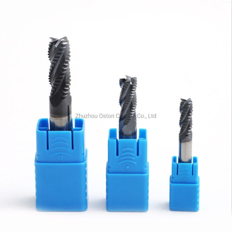HRC45 Altin Coated 4 Flutes Carbide CNC Milling Cutter Roughing End Mill for Steel