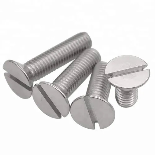 Slotted Drive Machine Screws Flat Head Round Head Stainless Steel DIN GB ANSI JIS Standard