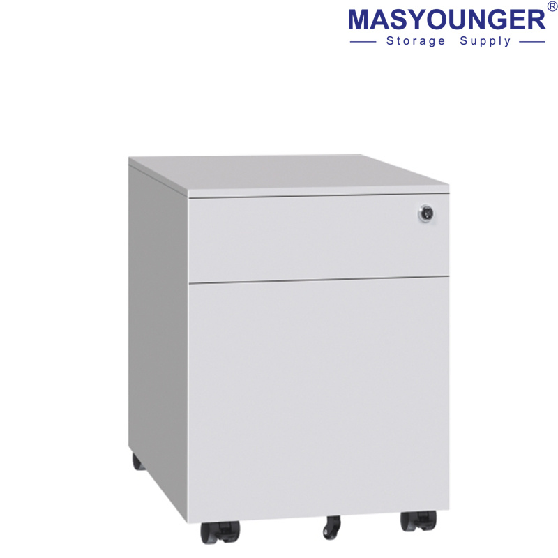 2 Drawer Metal Mobile Pedestal Cabinet