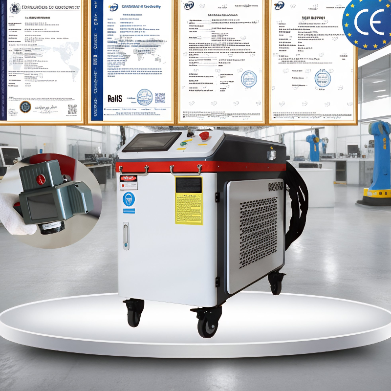 500W/1000W импульсный лазерный аппарат для очистки ржавчины с водяным охлаждением