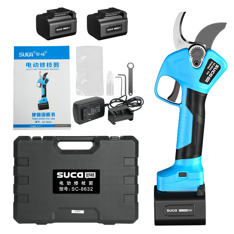 Suca SC-8632 Cesoie Elettriche Senza Fili da Potatura 37mm 1000W 21V con Batteria Forbici da Giardinaggio