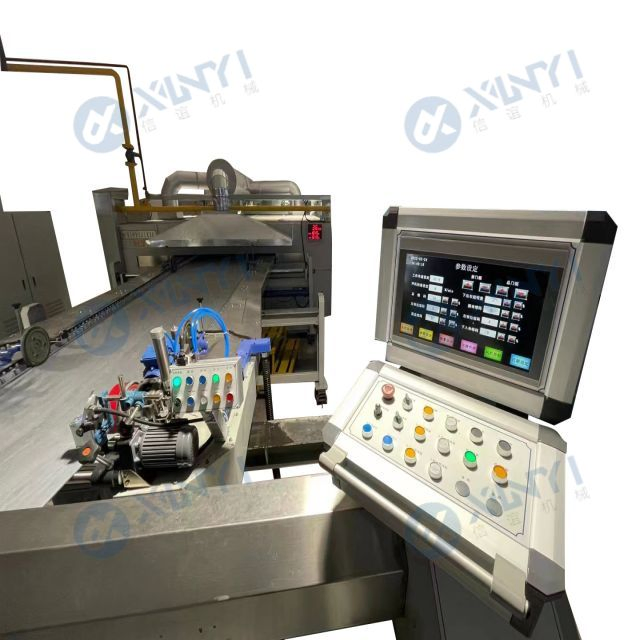 Vollautomatische Stoffspannmaschine für die Textilveredelung mit Gasheizsystem