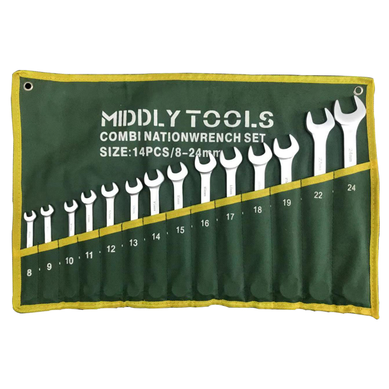 Middly Roll-up Pouch Wrench Set, Canvas Bag