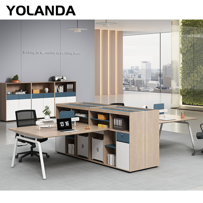 Yolanda Wood Panel Office Computer Desk Cubicle Commercial Office Furniture Workstation
