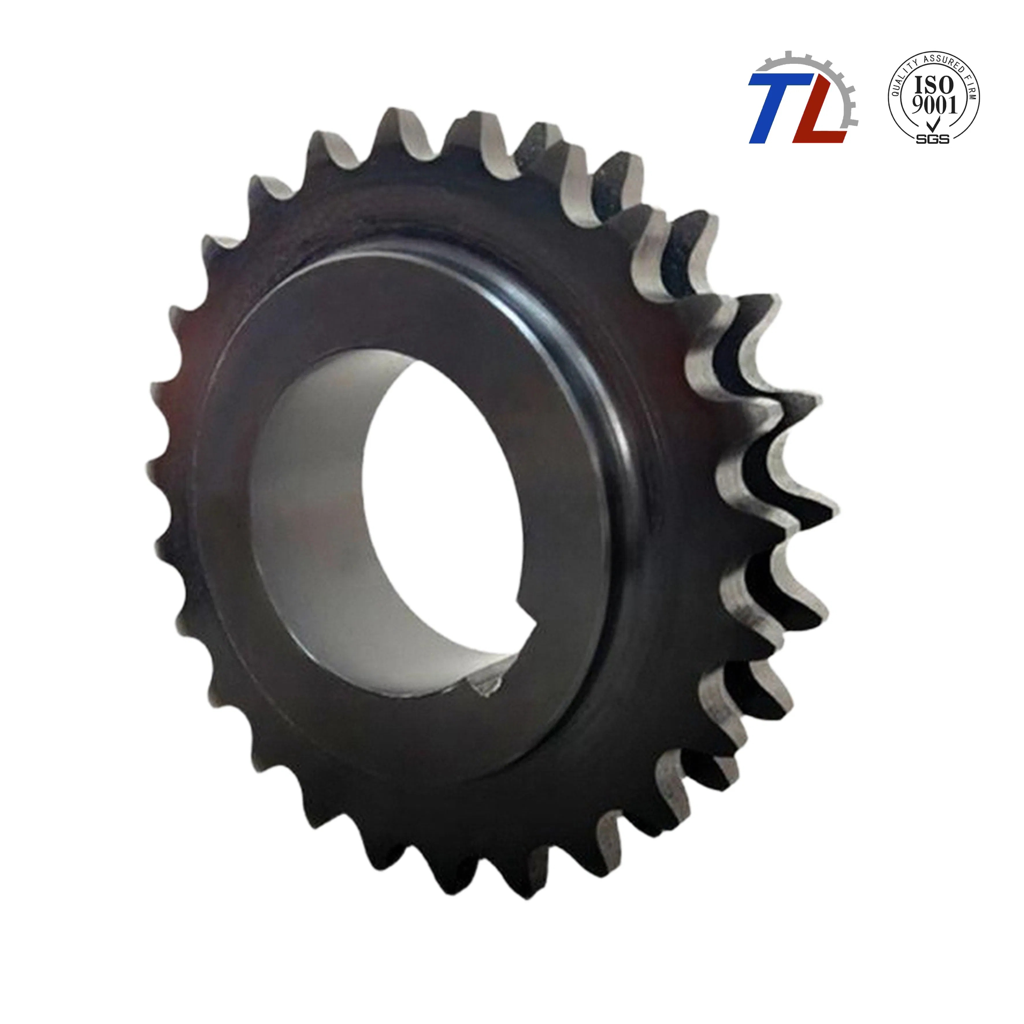 Double Row Wheel Chain Sprocket with Blackened for Motorcycle Excavator Loader
