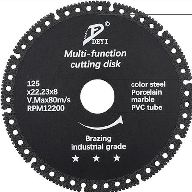 125mm/5" Vacuum Brazed Multi Purpose Diamond Saw Blade for Steel Iron