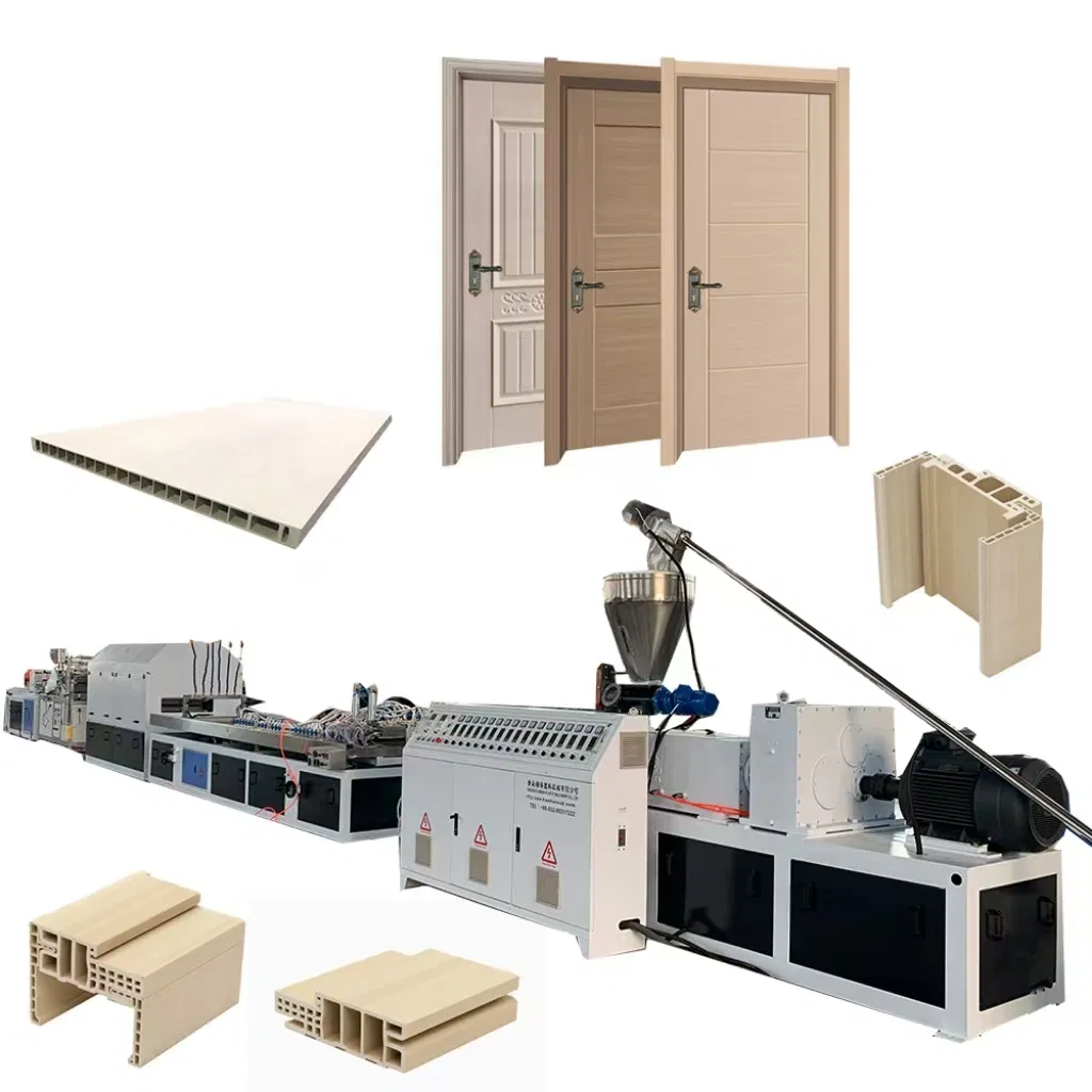 WPC Door Panel Production Line PVC Wood Plastic Door Profile Extrusion Line