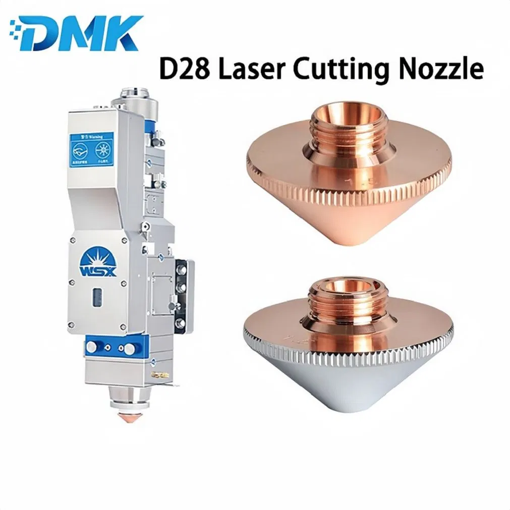 DMK D28 WSX Fiber Laser Cutting Head Nozzle Spare Part, M11 Thread Purple Copper Double Layer Laser Cutting Nozzle