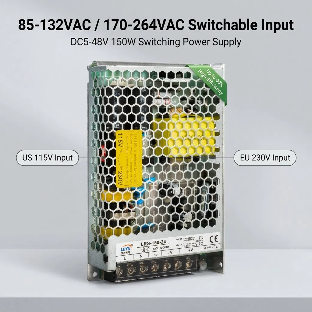 150W 48V 3.3A Switching Power Supply AC DC Converter with Overload Protection for LED Display CCTV