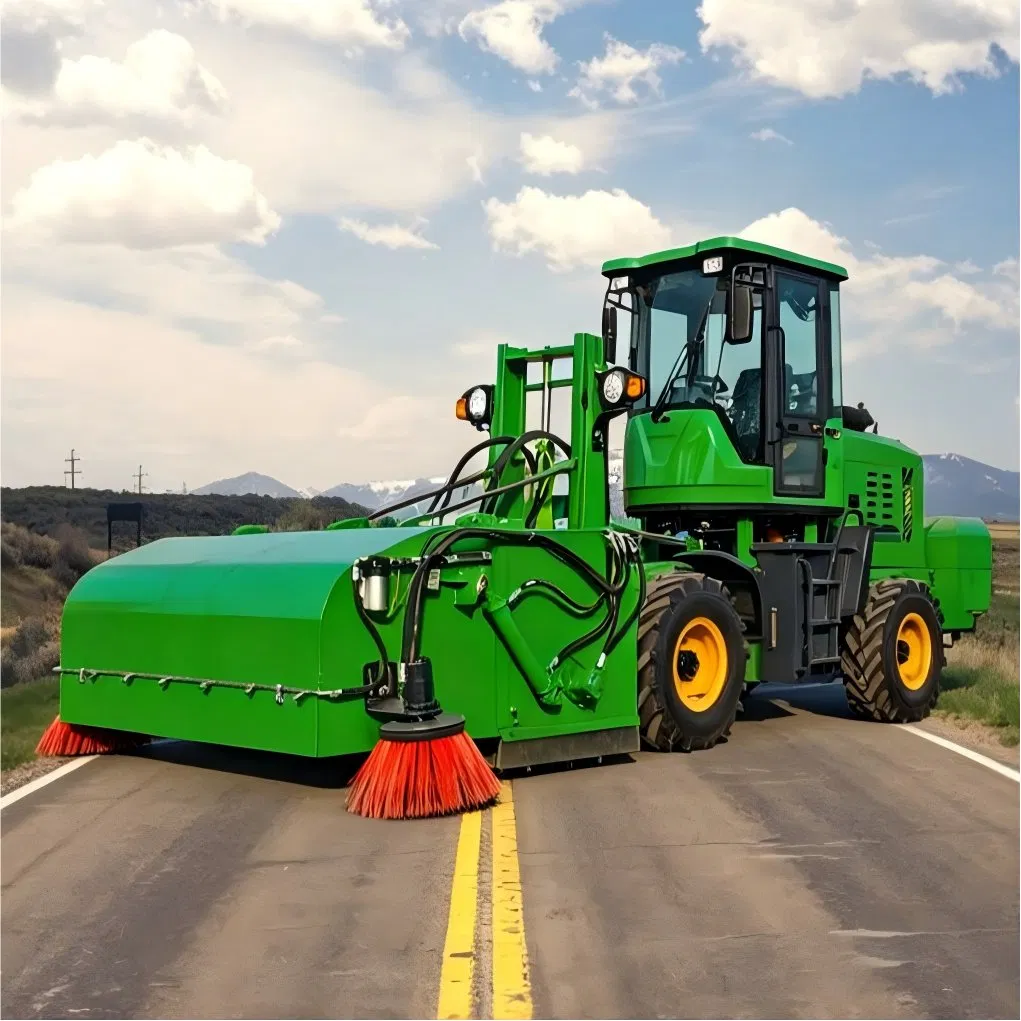 Multi-Function Wheel Loader with Road Sweeper Street Cleaning Machine