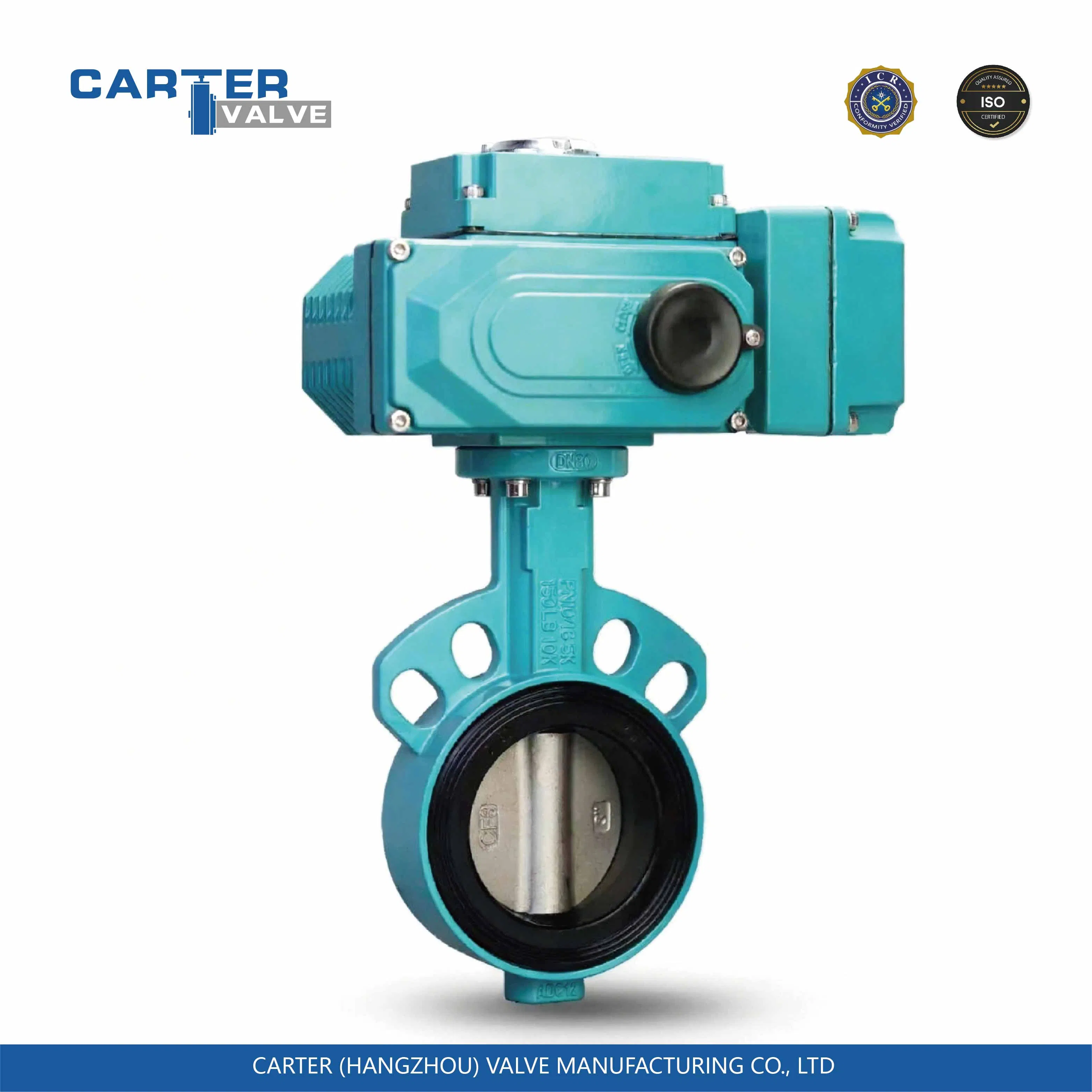 Electric Actuated Wafer Butterfly Valve, Ductile Iron/Stainless Steel, EPDM/NBR/PTFE Seat, ANSI/API/DIN/JIS Standard, Wafer/Lug/Flanged, on/off Modulating