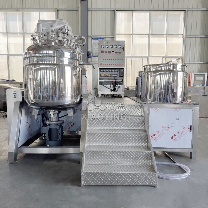 500L Hydraulic Lifting Vacuum Homogenizer Emulsifier Mixer Sunscreen Cream Emulsifying Mixing Machine