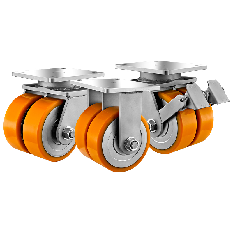 Heavy Machinery Steel Core PU Castor Load 3.5ton Industrial Caster Wheel