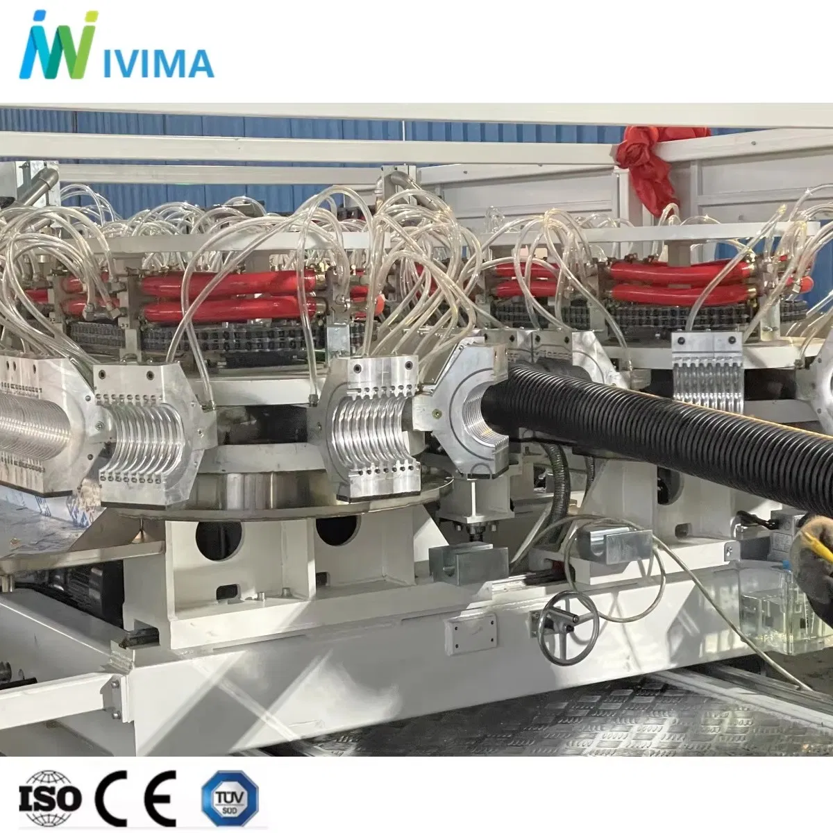 Macchina per la produzione di tubi in PE HDPE industriale, estrusore per tubi corrugati a doppia parete, macchinari per tubi in plastica