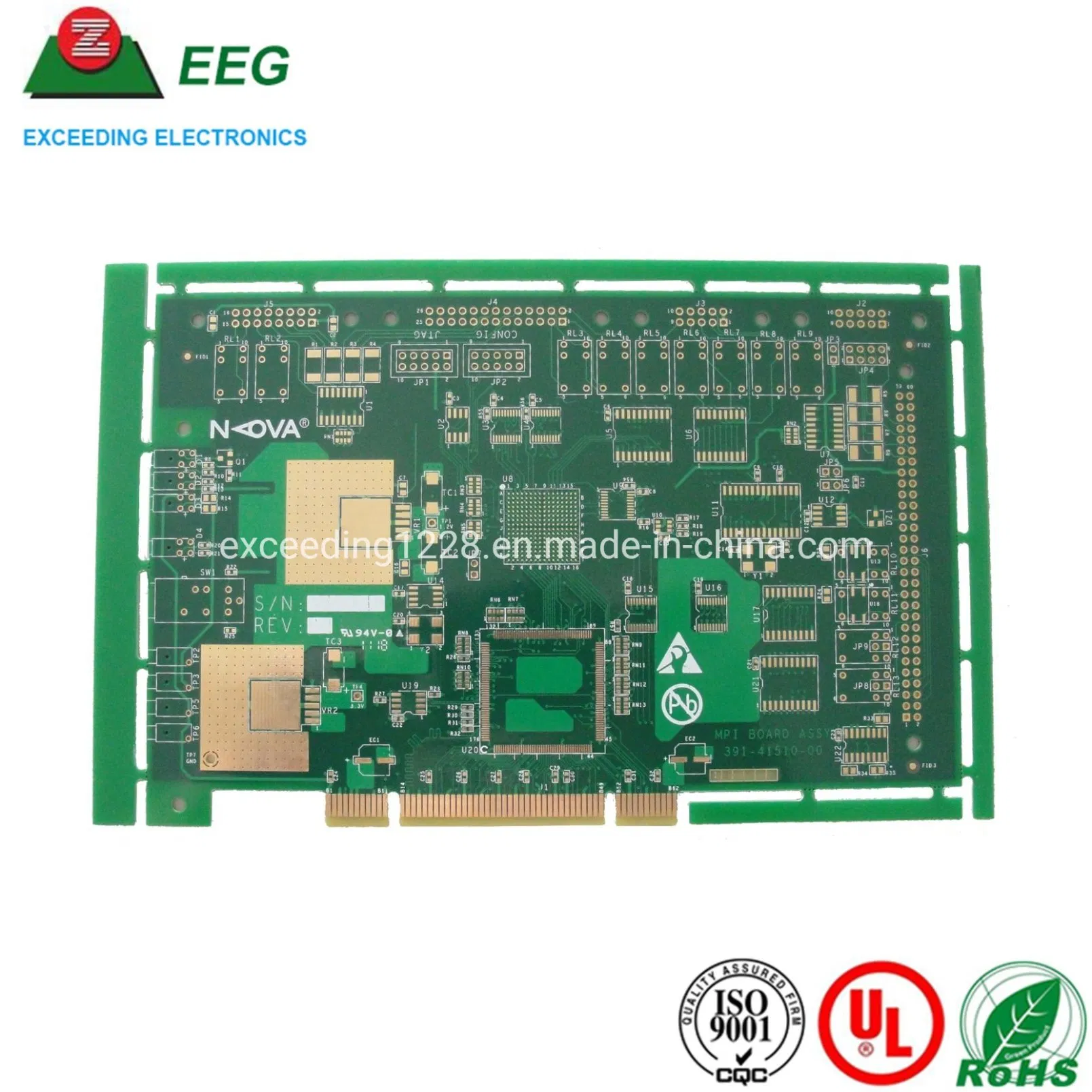 Multi Layer High Frequency Rigid PCB Circuit Board, Low Cost PCB Fabrication