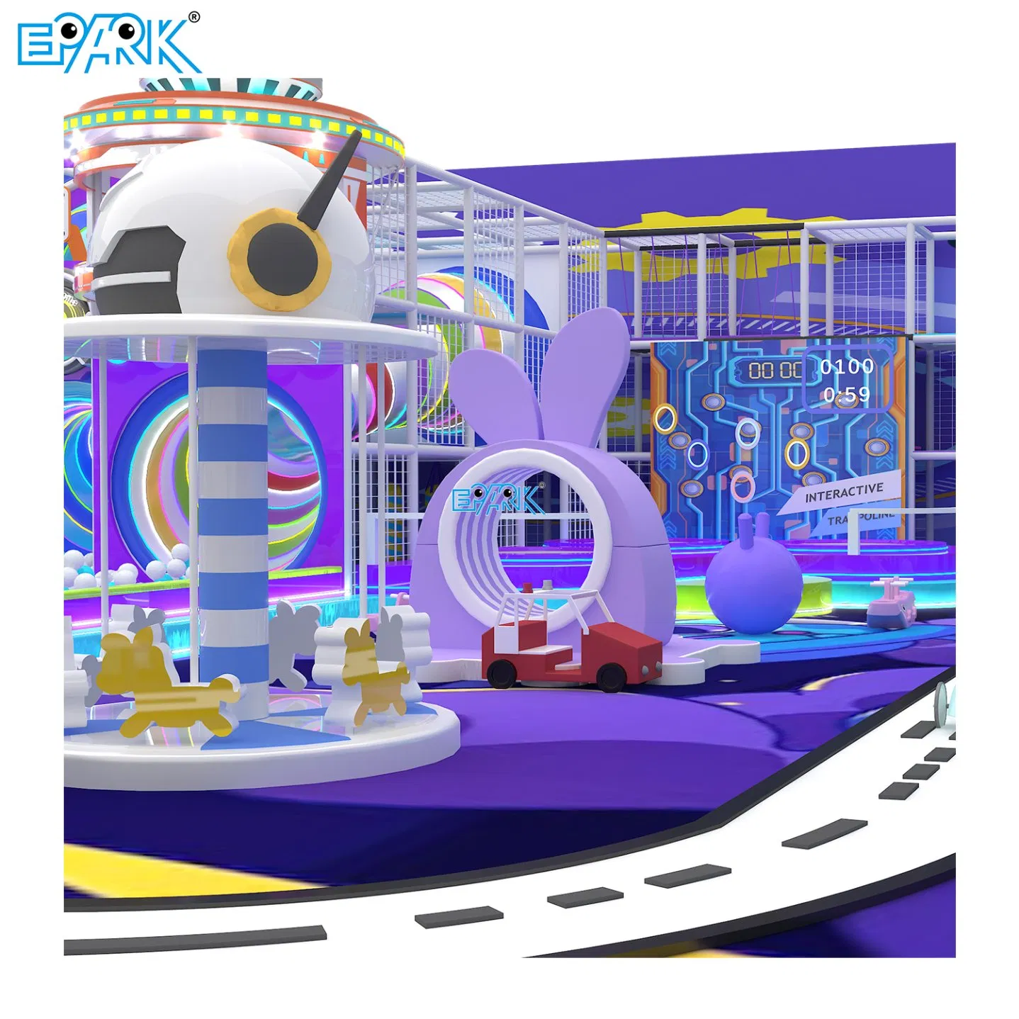 High Tech Cyberpunk Themed Indoor Playground Equipment for Commercial