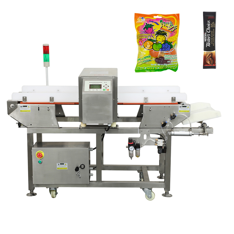 Industrial Conveyor Tunnel Rejection Function Food Bags Metal Detector Machine