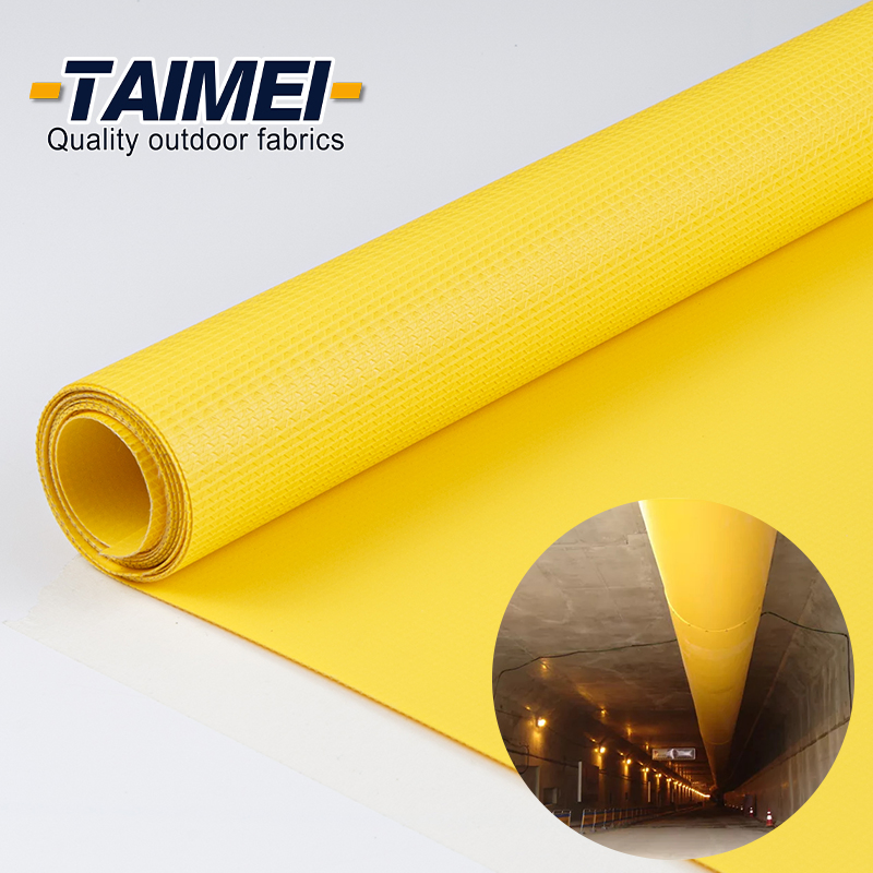 600GSM High Temperature Resistant PVC Air Duct Fabric, Mine and Tunnel Ventilation PVC Tarpaulin