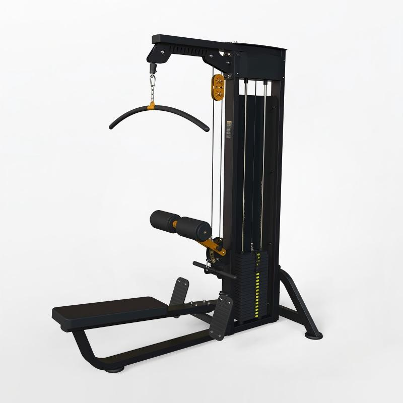 Commercial Gym Fitness Equipment Pin Loaded Rowing Pull Down Machine Seated Lat Pulldown Machine for Strength Training