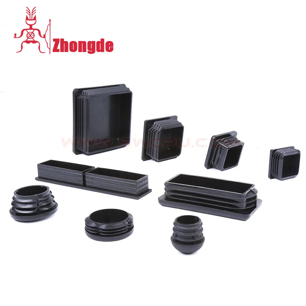 Custom Plastic Round/Rectangle Black Blanking End Cover Caps for Screw Holes