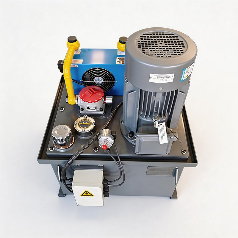 7.5kw 80L Oil Tank Hydraulic Power Station 25MPa Pressure 2-Way Valves Control 4 Cylinders Hydraulic System for Heavy Machinery