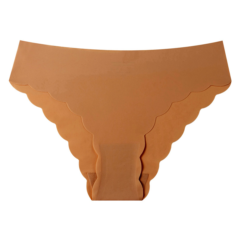 Custom Logo Women's Breathable Nylon Seamless Ice Silk Low Waist Underwear Panties