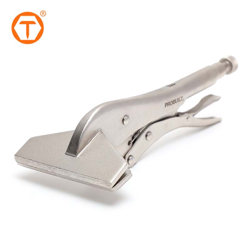 10" Locking Sheet Metal Clamp Tool Multifunction Duck Bill Welding Plier Flat Jaw Locking Plier for Auto Body Repair