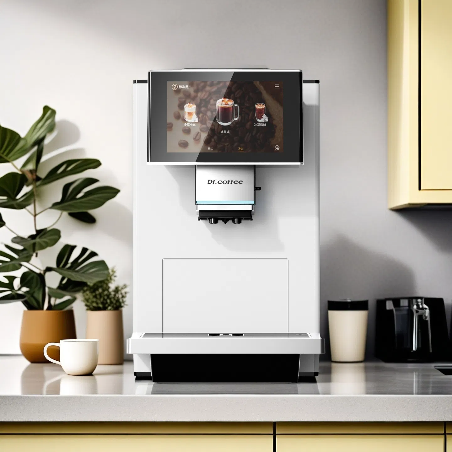 Dr. Coffee C10plus Automatic Coffee Machine Home Bean to Cup Espresso Coffee Maker White