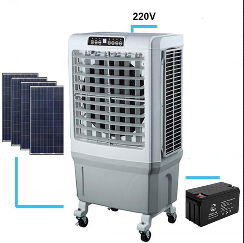 12V AC DC Solar 5000CMH Water Air Cooler Warehouse Ventilation and Cooling System