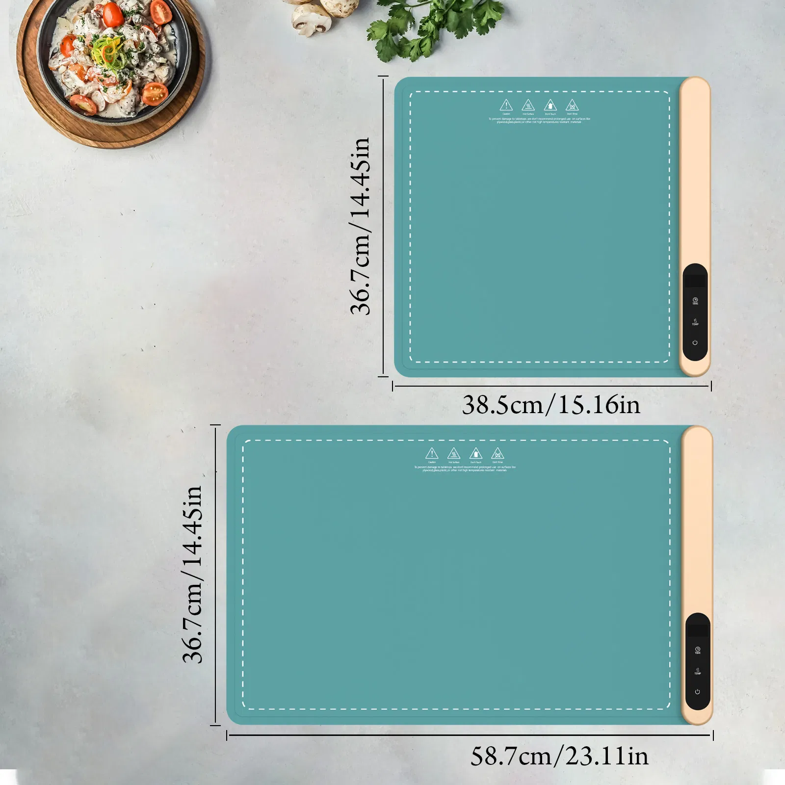 Silicone Heating Mat with 7 Temperature Levels & Auto Shut-off, Food Warming Mat for Buffet