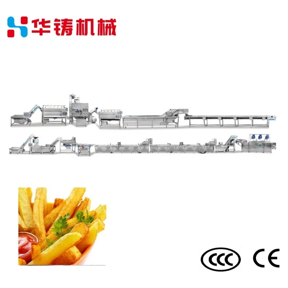 Linea automatica di produzione di patatine fritte surgelate per la lavorazione delle patate