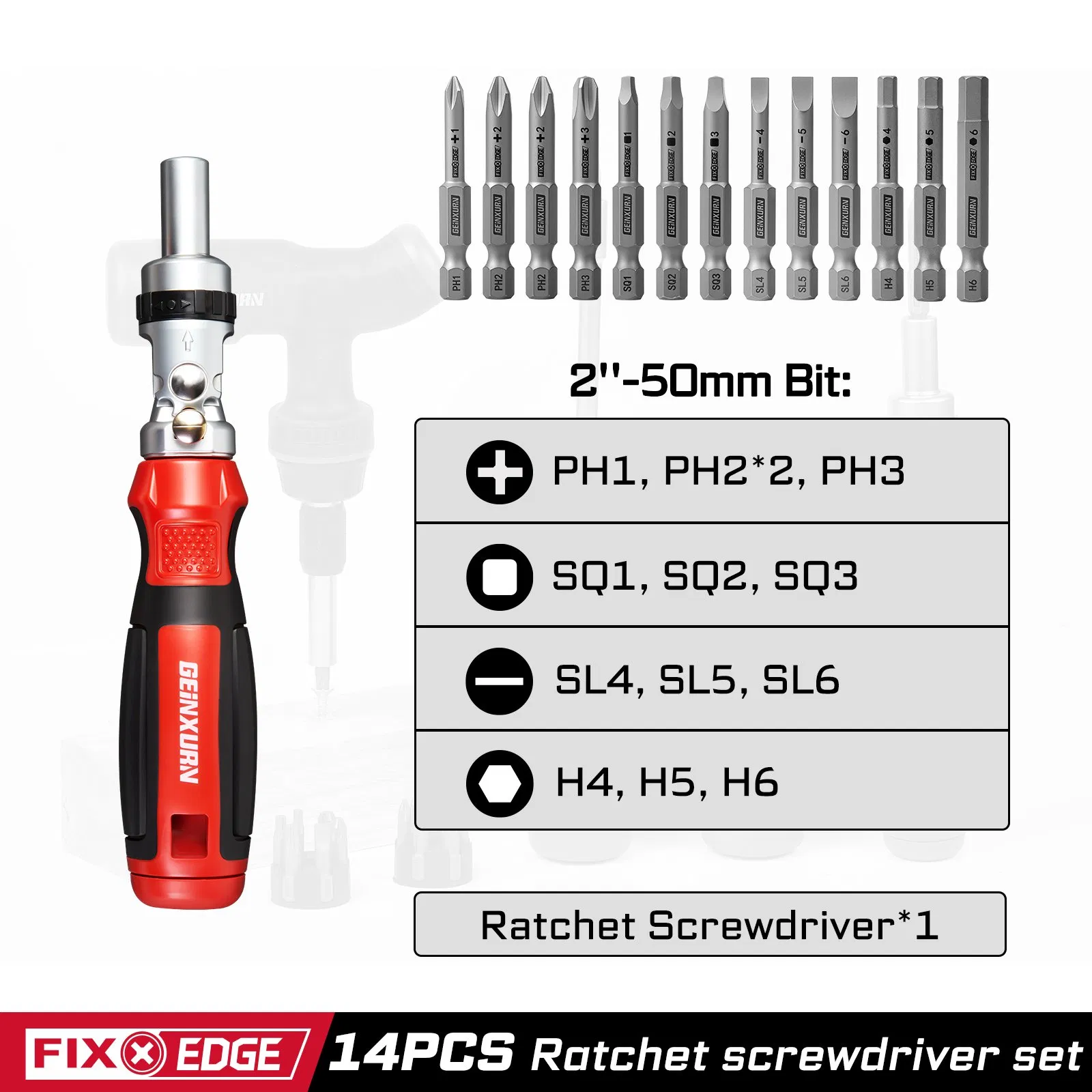 Multi-Functional Universal 13 in 1 Magnetic Home Repair Screw Batch Elbow Ratchet Screwdriver Tool Set