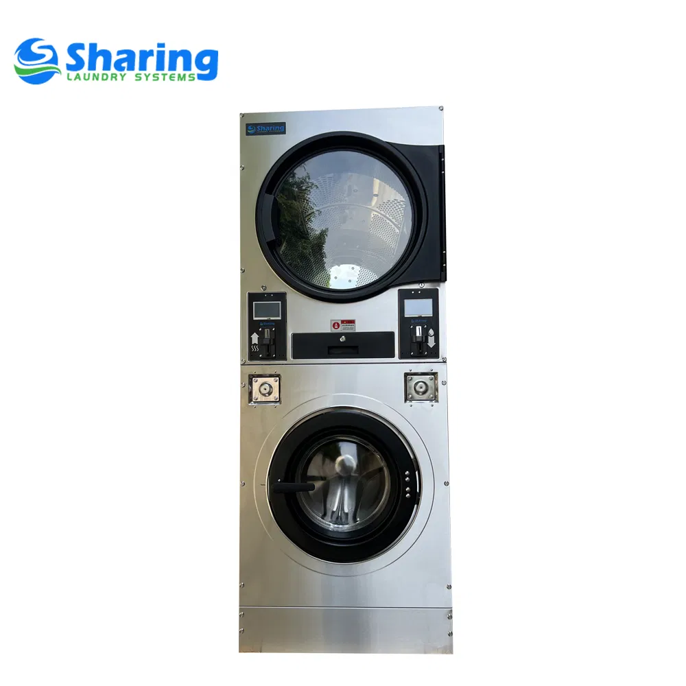12kg, 15kg Coin Operated Stacked Washer and Dryer