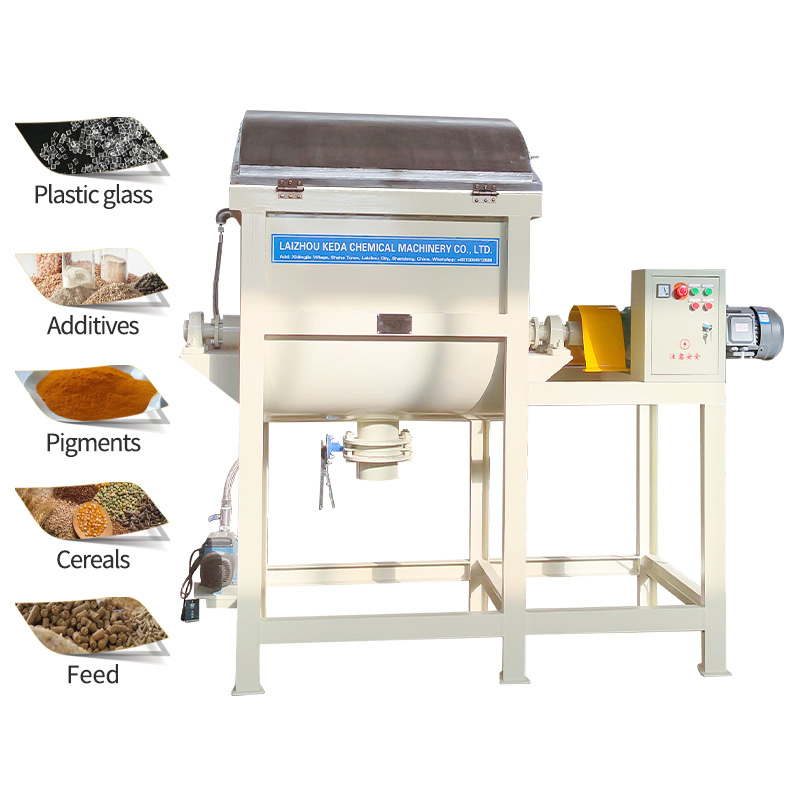 Double Screw Mixer Horizontal Ribbon Blender Dry and Wet Powder Mixing Machine